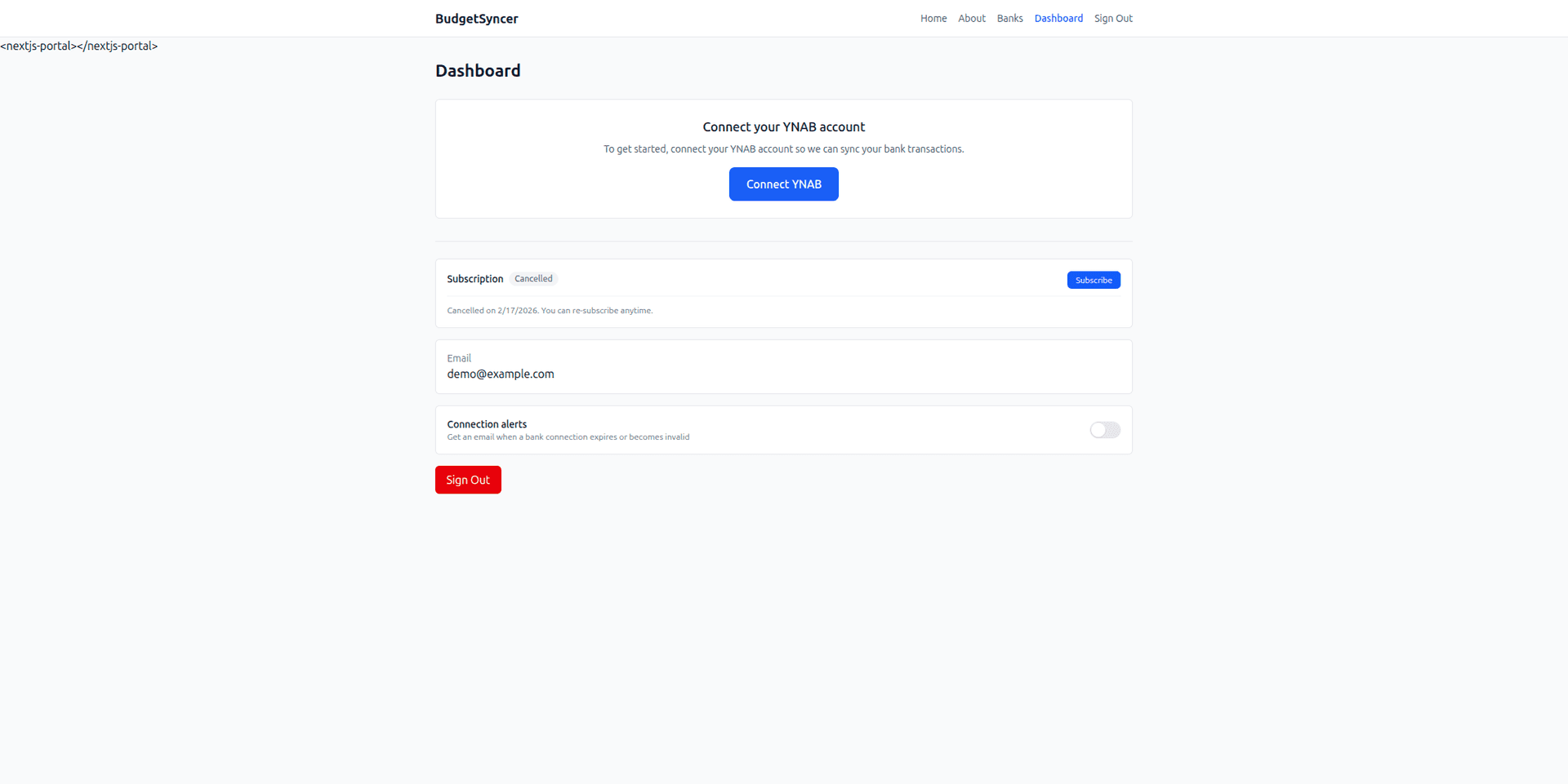 Connect bank flow